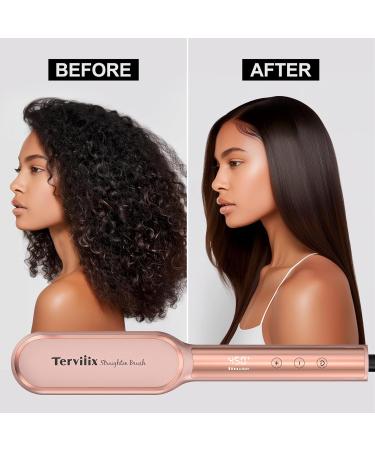 Terviiix Frizz Buster Ionic Hair Straightener Brush - Rapid 450 F Anti-Scald 13 Heat Settings Dual Voltage - Shop Now - Buy Online on GoSupps.com