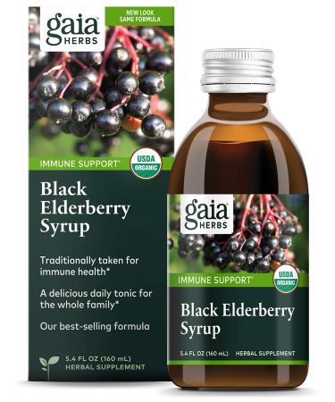 Gaia Herbs Black Elderberry Syrup 5.4 fl oz (160 ml)