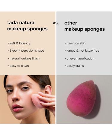 TADA Natural Beauty Makeup Sponges Set (8PK Pink) - Ultimate Foundation & Powder Blending Sponges with Jar - International Shipping Available - Buy Online on GoSupps.com