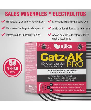 GatzAK PRO by Elikafoods Mineral Salt Capsules for Sports Hydration Electrolytes and Vitamin D in 20 blisters of 4 capsules. They do not separate 1 hand blister all with one hand. - Buy Online on GoSupps.com