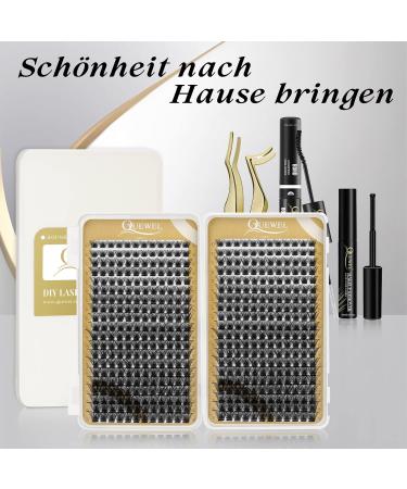 Cluster Eyelashes - 480 PCs DIY Individual Extensions | Fluffy D-Curl Mix 10-18mm | Soft & Light for Home Use - Buy Online on GoSupps.com