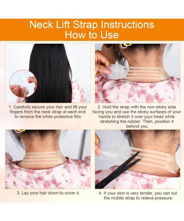 4pcs Cou et 4pcs Bandes de Lifting Visage Bandes Adh sives Invisibles Qualit Sup rieure pour Cou et Visage avec 40 Patchs Rechange pour Raffermir Peau Femmes - Buy Online on GoSupps.com