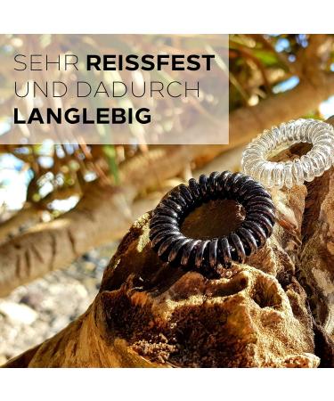 Reskthetic Black Spiral Hair Ties - Eco-Friendly Sustainable Hair Accessories for Girls & Women (4 Pack) - Buy Online on GoSupps.com