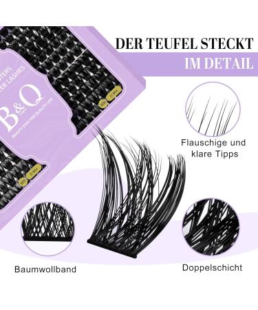 Reusable Eyelash Clusters for Beginners | 208 PCs DIY Lash Kit Individual Extensions (D-8-16Mix B05+B06) - Buy Online on GoSupps.com