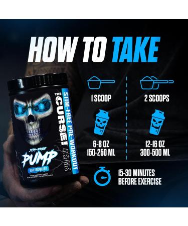JNX SPORTS The Curse! Pump Stim-Free Pre-Workout | Sour Candy 40 Serves | Caffeine-Free Pump Pre Workout Non-Stim Nitric Oxide Preworkout for Men & Women - Buy Online on GoSupps.com