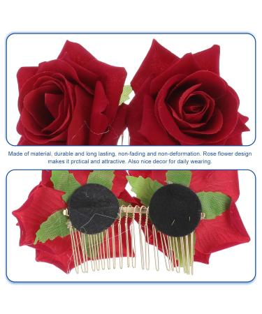 3pcs Rose Hair Accessories Set | U-shaped Hair Stick Side Comb & Tie for Women & Girls | Perfect for Any Occasion - Buy Online on GoSupps.com