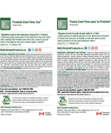 Bell Prostate Ezee Flow Tea - Urinary Support for Men - A Natural Solution - Helps Ease the Flow and Normalize Urinary Frequency without the Burning and Dribbling Prostate Ezee Flow Tea (Pack of 1) - Buy Online on GoSupps.com