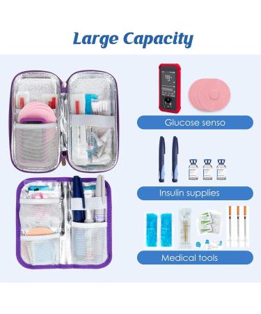 Youshares Insulin Cooling Bag - Travel Etui for Diabetics | Eva K hlbox with 2 Cooling Packs - Perfect for Glucose Meters Epipen & Insulin Pen - Purple Y8-Lila - Buy Online on GoSupps.com
