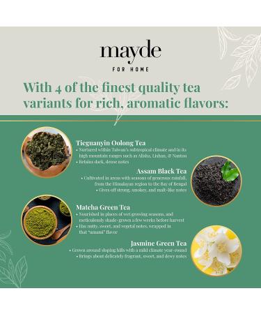 Mayde Boba Bubble Tea Kit: Make 30+ Drinks with Instant Boba, Matcha, Fruit Tea, and Assorted Tea Varieties - DIY Boba Kit with Fantasy Fruit Puree - Buy Online on GoSupps.com