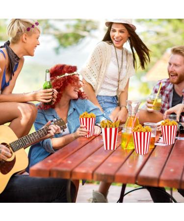LAANCOO 100Pcs Popcorn Boxes 4.5 Inches Tall Red & White Popcorn Bags Mini Pop Corn Buckets Cardboard Candy Containers for Party Snacks Candies Popcorn Gift Bags Christmas - Buy Online on GoSupps.com
