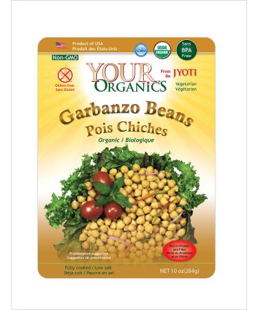 Jyoti Organic Garbanzo Beans, 10 Ounce (Pack of 6)