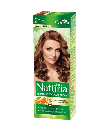 Joanna Naturia Color Permanent Hair Color Cream Goodness of Milk Proteins and Peach Extracts Premium-Quality Hair Dye Provides Soft and Lustrous Hair Long-Lasting Hair Colors Copper Blond