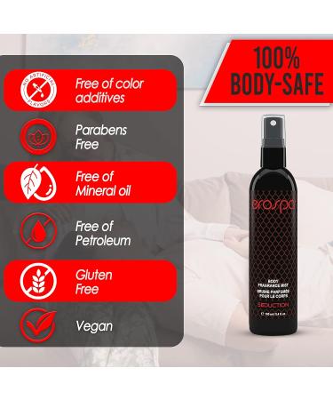 Aromatherapy Body Fragrance Mist 100 ml/3.4 Fl oZ Fragrant Body Spray for Men and Women Sensual Body Scent with Natural Extracts Vegan Gluten Free & 100% Body-Safe (SEDUCTION) - Buy Online on GoSupps.com