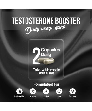 ViventyLife Testosterone Booster Supplement for Men - Horny Goat Weed Tongkat Ali L-Arginine + More - Workout Build Muscle Strength Energy & Performance 90 Capsules - Buy Online on GoSupps.com