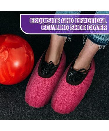 Zhanmai Women's Fuzzy Non-Slip Bowling Shoe Cover - Purple/Rose Red, Size 7-8.5 - Buy Online on GoSupps.com