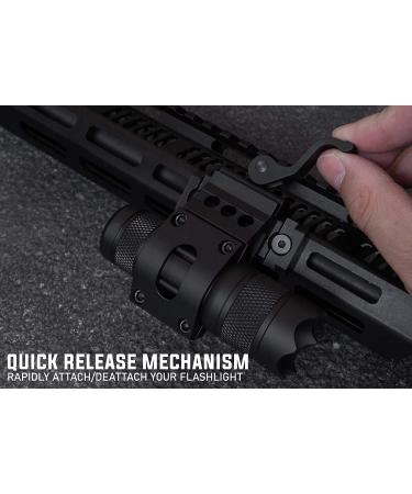 Monstrum 1 Inch Offset Picatinny Rail Mount - Quick Release Flashlight Holder - Buy Online on GoSupps.com