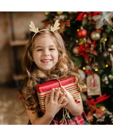 Lurrose 4pcs Christmas Antler Hair Band - Chip Shape Hair Ties for Party Cosplay | Gold & Silver | 19 x 16 x 0.8 cm - Buy Online on GoSupps.com