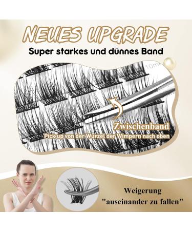 QueWel Cluster Lashes - 72 DIY Eyelash Extensions Soft D Curl Light & Versatile 8-16mm Length Perfect for Home Use - Buy Online on GoSupps.com
