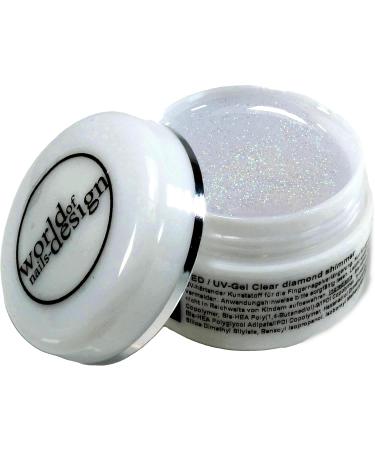 LED/UV Building Gel Diamond Shimmer with Fine Glitter Particles 5 ml (Clear) - Buy Online on GoSupps.com