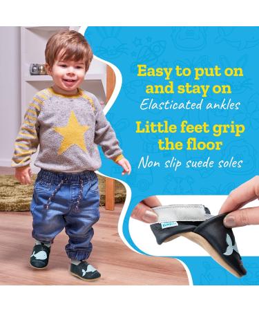 Blue Whale Leather Baby Shoes | Soft Sole Baby Boy & Girl Shoes 12-18 Months - Buy Online on GoSupps.com