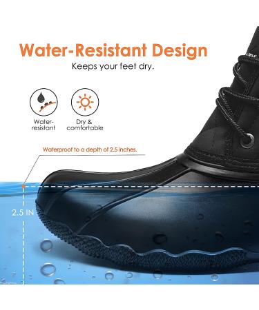 DREAM PAIRS Women's Waterproof Duck Rain Snow Boots - Lace Up Winter Boots (Size 10, Black) - Buy Online on GoSupps.com