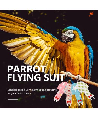 Ukco 4PCS Washable Reusable Bird Diaper Flight Suit - Parrot Urine Wet Suit for Ara Budgie & Cockatiel - Perfect for Pet Care - Buy Online on GoSupps.com