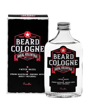 Pomellos Eau de Cologne by eeose (Beard Cologne - Musk& Patchouli Red Label 250ml) Beard Cologne - Musk& Patchouli Red Label 8.5 Fl Oz (Pack of 1)