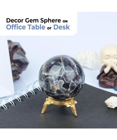 Large Iolite Crystal Ball for Witchy Decor & Fortune Telling | Gemstone Sphere for Witchcraft & Office Decor - Buy Online on GoSupps.com