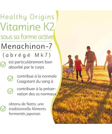 Healthy Origins Vitamin K2 MK-7 100mcg Natto Based 60 Capsules Gluten Free Soy-Free Non-GMO - Buy Online on GoSupps.com