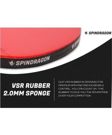 Spindragon Apex Carbon Professional Ping Pong Paddle - Dual Offensive Rubber & Carry Case - Enhance Your Game & Win Matches - Buy Online on GoSupps.com
