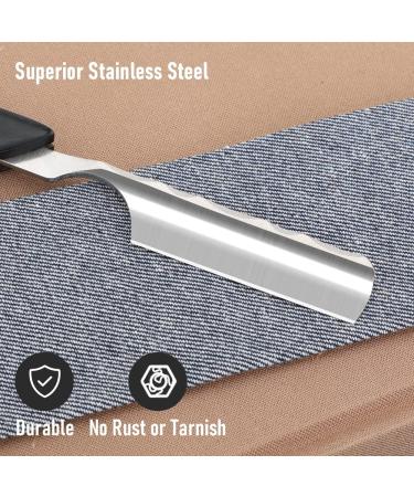 Stainless Steel Cut Throat Razor Kit with Leather Sharpener - Perfect Gift for Men - M&LD Straight Edge Razor Blades for Barber and Home Use - Buy Online on GoSupps.com