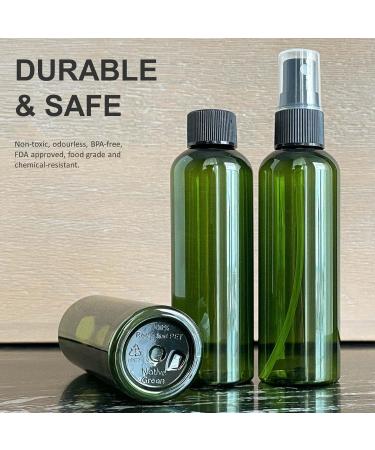 10 x 100ml Recycled Plastic Travel Spray Bottles - Refillable BPA-Free Transparent Cosmetic Containers for Liquids & Toiletries - Buy Online on GoSupps.com