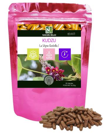 NAKURU | Kudzu | Relax Range | Made in France | “Godzilla Vine!” (90 Capsules of 295mg / Net Weight: 26.5g)