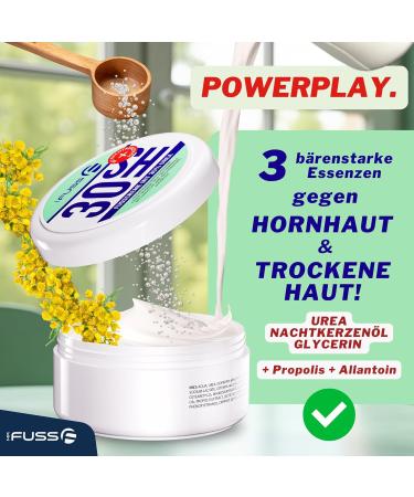 Mr. Fuss Cr me anti-callosit s l'ur e 30 % | Cr me pour les pieds pour liminer les callosit s | Soin de la peau | Pommade craquel e | Avec huile d'onagre glyc rine et propolis 200 ml 200 ml (Lot de 1) - Buy Online on GoSupps.com