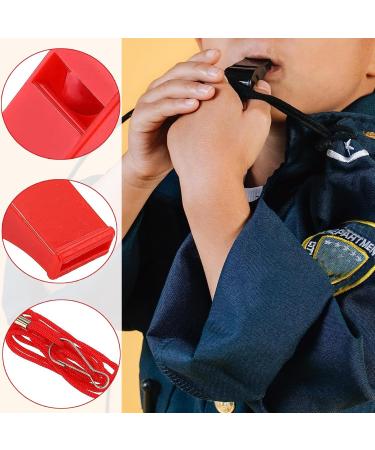 Shubeeieumi 2-Piece Sports Whistle Set - Red Plastic Whistles with Lanyard for School Sports Football Kids & Students | Crisp Sound - Buy Online on GoSupps.com
