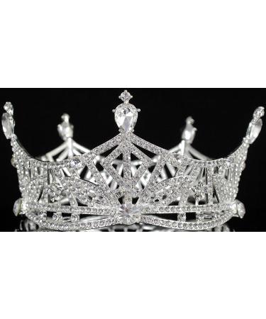 Clear Austrian Rhinestone Miss America Crown Tiara T1299 - Silver-Tone - Buy Online on GoSupps.com