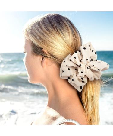 YOHAMA 6.3 Inch Oversized Wave Point Scrunchies - 6 Pack Big Hair Scrunchy Hair Ties for Girls and Women - Fashion Elastic Bands for Ponytail Holder - Bun Decoration and Gift Set - Buy Online on GoSupps.com