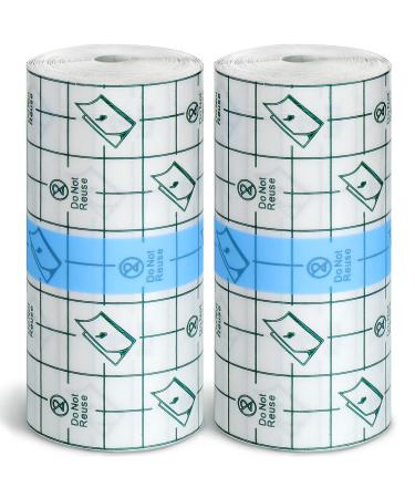 Tondiamo 2 Pieces Transparent Stretch Adhesive Bandage Waterproof Bandage Clear Adhesive Bandages Dressing Tape (4 Inch x 10.94 Yard)