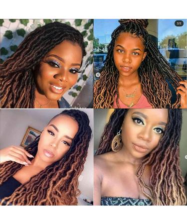 18 Goddess Faux Locs Crochet Hair - 6 Packs Gypsy Wavy Dreadlocks - 3 Tone Curly Braiding Extensions (#1B3027) | Soft & Lightweight - Buy Online on GoSupps.com