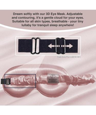 MATASSE Silk Your Life 3D Contoured Eye Sleeping Mask - Adjustable Strap, Mulberry Silk, Pink - Buy Online on GoSupps.com