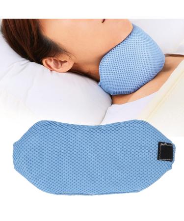 Anti Snore Chin Strap Breathable Mesh Snoring Reducing Strap for Men and Women Fixed Sleep Stop Snoring Chin Strap Anti Snore Device for Nighttime Sleep Improvement (Blue)