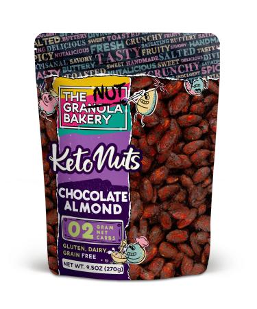 The Nut Bakery Chocolate Almond Keto Snacks  2g Net Carb  Low Carb Nuts 9.5 Ounces Chocolate 9.5 Ounce (Pack of 1) - Buy Online on GoSupps.com