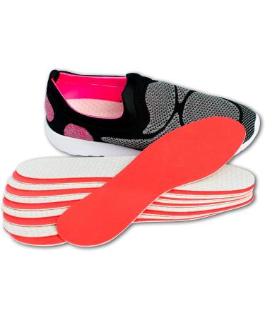 Tacco Happies Shoe Insoles Inserts 6 Pair Pack - Ultimate Sweat & Odor Absorption for Men & Women (Size 43 EUR/US M10) - Buy Online on GoSupps.com