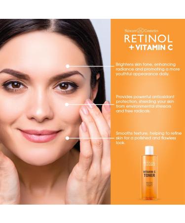 LIVAURA Retinol + Vitamin C Face Toner for Brightening & Anti-Aging Hydrating Toner to Reduce Fine Lines & Dark Spots Suitable for All Skin Types 200 mL - Buy Online on GoSupps.com