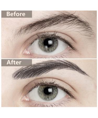 4D Waterproof Eyebrow Stickers - 6 Sheets, 66 Pairs Black, Arch Style for Women and Girls - Buy Online on GoSupps.com