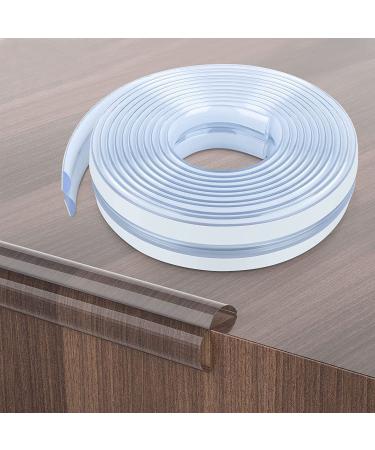 Baby Proofing Edge Protector Strip Clear Silicone Soft Corner Protectors with Upgraded Pre-Taped Strong Adhesive 6.6ft(2M) Edge Protectors for Sharp Corners of Cabinets Tables Drawers 10MM*2M