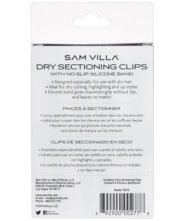 Sam Villa Large Black Styling Hair Clips - Set of 1 | Sectioning Clips for Perfect Styling - Buy Online on GoSupps.com