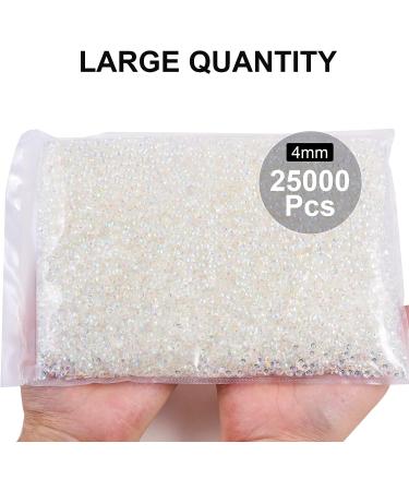25000pcs 4mm Transparent Clear AB Flatback Rhinestones - Wholesale for DIY Crafts, Clothes, Makeup, Nail Art - Buy Online on GoSupps.com