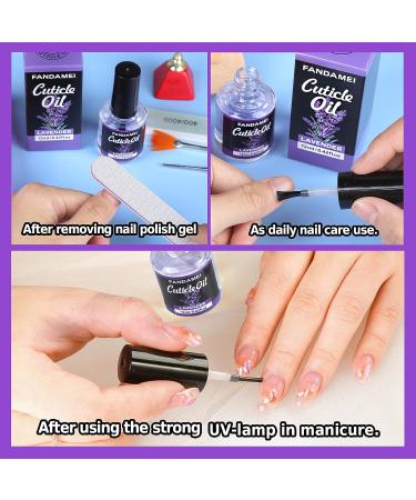 Fandamei Cuticle Oil 2PCS - Moisturizing Nail Care with Lavender - Nourishes, Soothes, and Strengthens Dry Cracked Cuticles - 0.42 oz - Buy Online on GoSupps.com