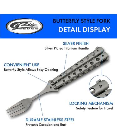 SZCO Supplies 9 Silver Butterfly Travel/Camping Fork (211520-SL) - Buy Online on GoSupps.com